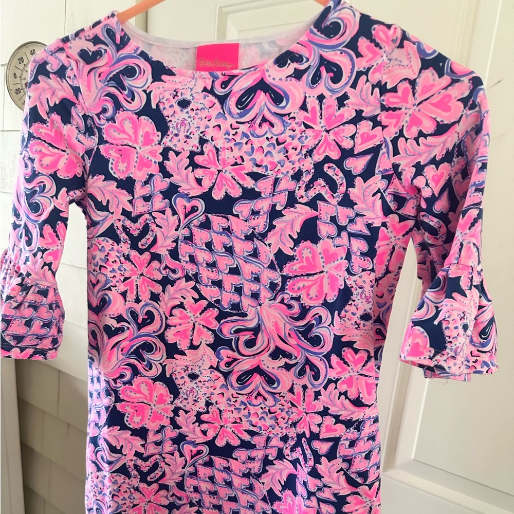 Girls Lilly Pulitzer French terry dress L (8-10)
